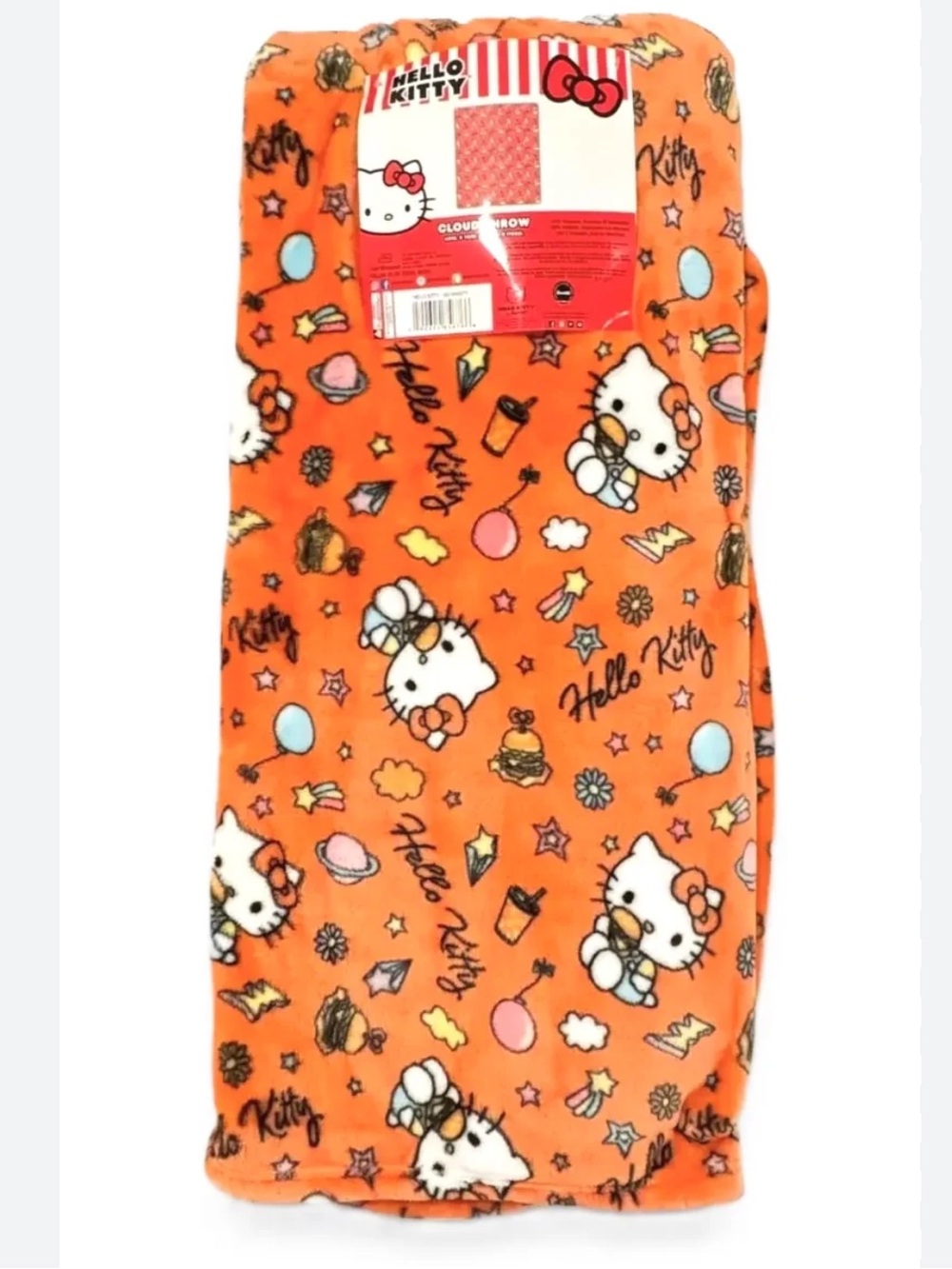 Hello Kitty So Varsity Plush Throw Blanket